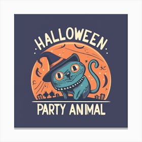Halloween Party Animal Canvas Print