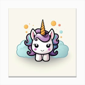 Cute Unicorn 392 Canvas Print