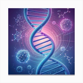 DNA Double Helix - 5 Canvas Print