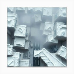 City In The Clouds Canvas Print