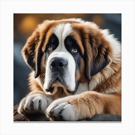 St Bernard Dog 83 Canvas Print