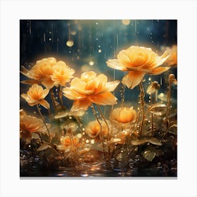 Flowers In The Rain 2 Canvas Print