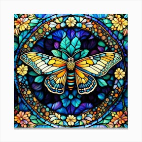 Butterfly Stained Glass Canvas Print