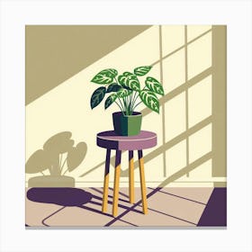 Plant On A Table 3 Canvas Print