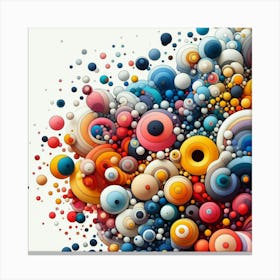 Abstract colorful spots 5 Canvas Print