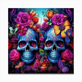 Day Of The Dead Skulls 8 Canvas Print