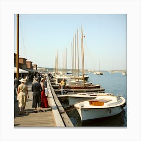 The Old Marina-Reimagined by Hall-O-Gram Creations, HallOGram Creations 2024 6 Canvas Print