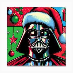 Santa Claus Darth Vader Star Wars Art Print Canvas Print