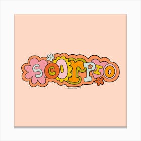 Scorpio Doodle Letters Canvas Print