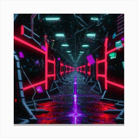 Futuristic Tunnel Canvas Print