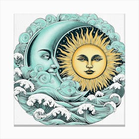 Moon And Sun Canvas Print