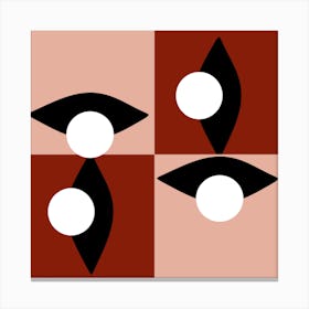 Brown Checkered Eye Canvas Print