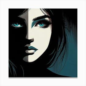 Girl With Blue Eyes 26 Canvas Print