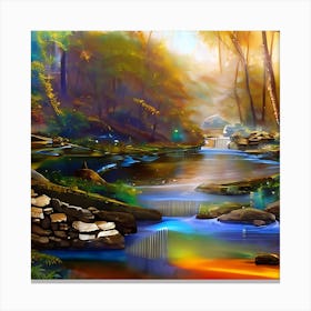 Creek Of Gold 7 Canvas Print