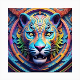 Psychedelic Tiger Canvas Print