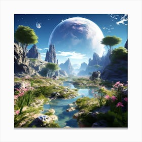 Landscape Of A Planet art print Canvas Print