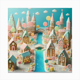 Gingerbread City 8 Canvas Print