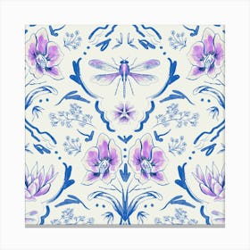 Bohemian Garden - Blue Canvas Print