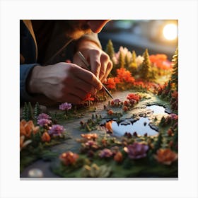 Miniature Painting Canvas Print