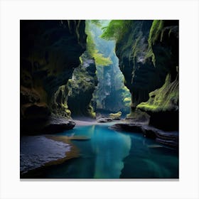 Te Ana Au Caves New Zealand Canvas Print