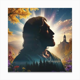 Jesus In The Field 1 Canvas Print