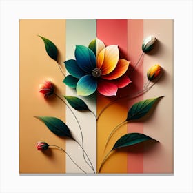 Paper Flower Art Canvas Print