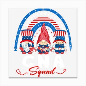 Trending Patriotic Cna Squad July 4th Leopard Rainbow Canvas Print