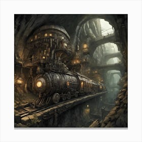 444387 An Underground City, Filled With Steam Powered Tra Xl 1024 V1 0 Canvas Print