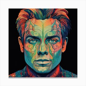 Face Of Man Canvas Print