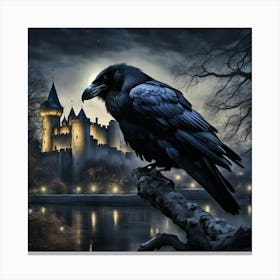 Black Raven Canvas Print