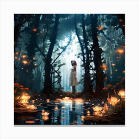 Girl In The Forest 1 Canvas Print