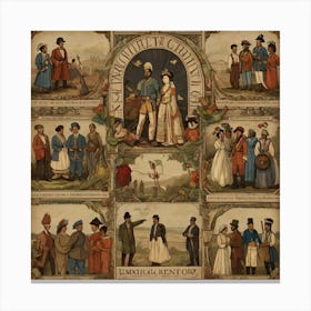 Portrait Of A Group Of People Canvas Print