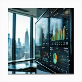 Dashboard Displaying Key Indicators For Financial Performance Line Charts Showcasing Quarterly Grow (1) Canvas Print