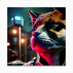 Cat In The City 2140 Canvas Print