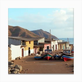 Fishing Village - Fishing Stock Videos & Royalty-Free Footage Canvas Print