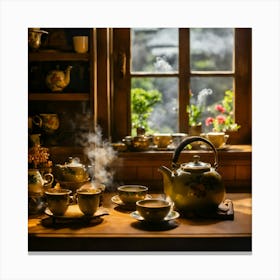 As Steam Rises From The Teapot (2) Canvas Print