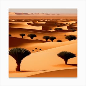 Sahara Countryside Peaceful Landscape (71) Canvas Print