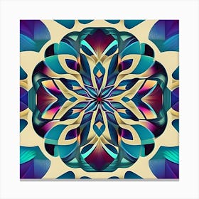 Abstract Fractal Mandala Canvas Print