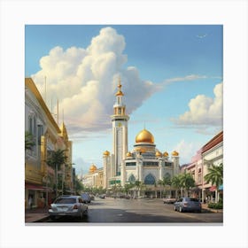 Islamic City art print Canvas Print
