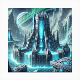 Aqualith Citadel Symbol Of Power Canvas Print