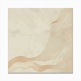 Beige Background With Waves Canvas Print