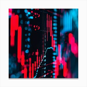 Abstract Stock Market Data Canvas Print