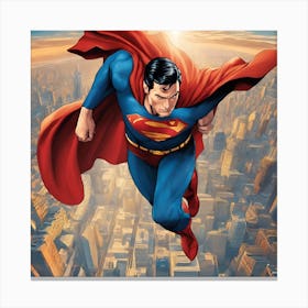 Superman Flying 1 Canvas Print