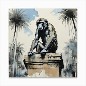 King of the jungle I - Chimpanzee Canvas Print