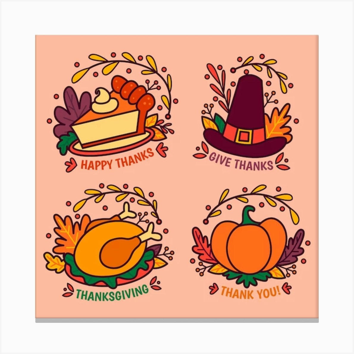 Happy Thanksgiving Day in 2023' Sticker