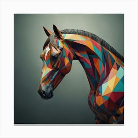 Polygonal Horse Canvas Print