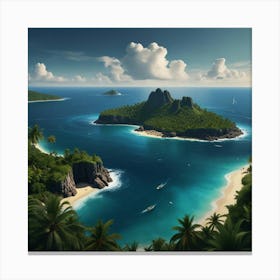 Default Create A Unique Of Ocean Island 3 Canvas Print