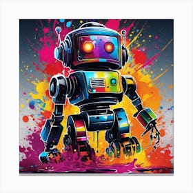 Robot Painting 1 Canvas Print