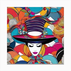 Woman In A Hat 1 Canvas Print