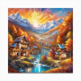 Autumn Village 27 Canvas Print